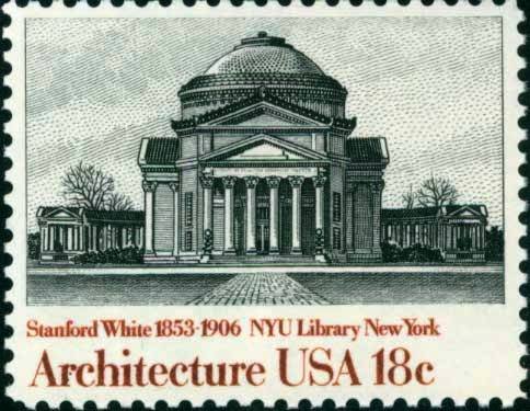 Scott #1928 NEW YORK UNIVERSITY LIBRARY - American Architecture 1981 single stamp denomination: 18¢
