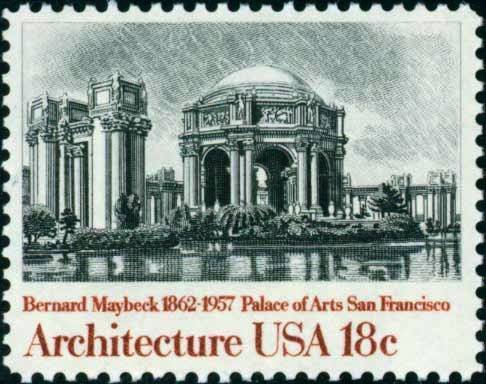 Scott #1930 PALACE OF THE ARTS 1981 American Architecture single stamp denomination: 18¢