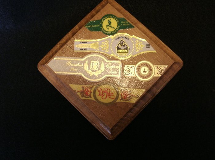 Wooden Cigar Lable Plaque Hand Made Don Rex, San Antonio, more