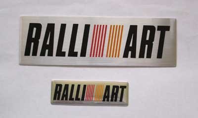 RALLIART 5.25" x 1.5" & 2.5" x 0.75" Aluminum Emblem