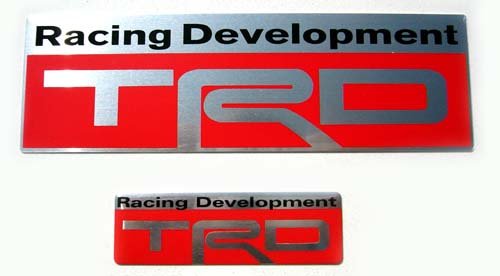 Toyota TRD 5.25" x 1.5" & 2.5" x 0.75" Aluminum Emblem
