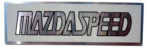 Mazad Speed 5.25" x 1.5" Aluminum Emblem