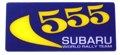 Subraru 555 4" x 1.75" Plastic Emblem