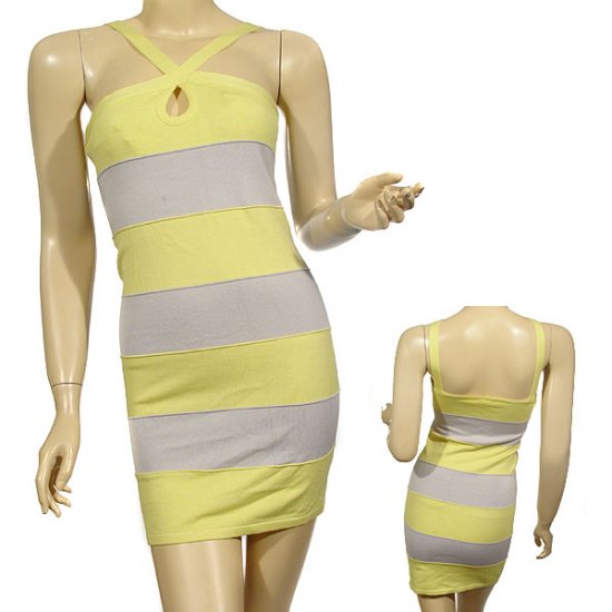 Knit halter style slim fitted dress