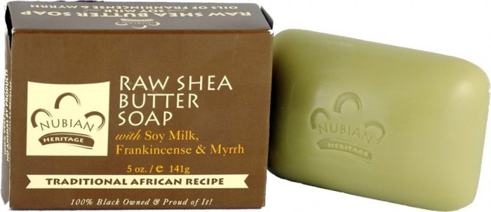 RAW SHEA BUTTER SOAP W/ SOY MILK FRANKINCENSE & MYRRH