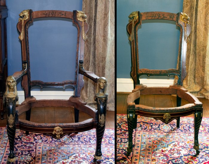 Egyptian Revival Parlor Suite