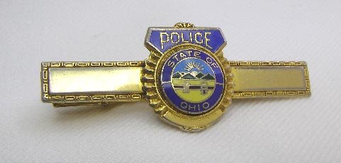 Vintage State of Ohio Great Seal Police Tie Clasp