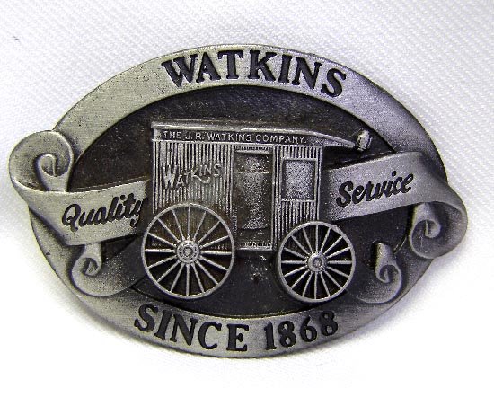 Vintage Watkins Spice Advertising Belt Buckle