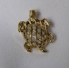 Vintage Gerrys Goldtone Turtle Brooch Pin