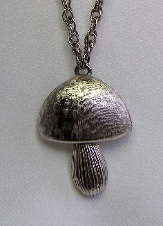 1960s Mod Mushroom Pendant Necklace