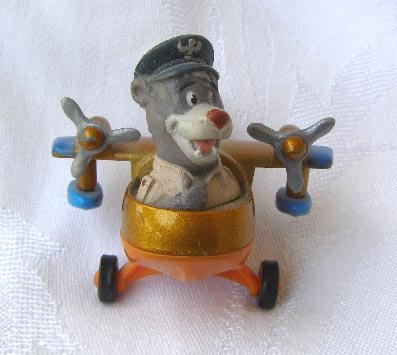Disney Tailspins Baloo Bear w/ Airplane Fgurine