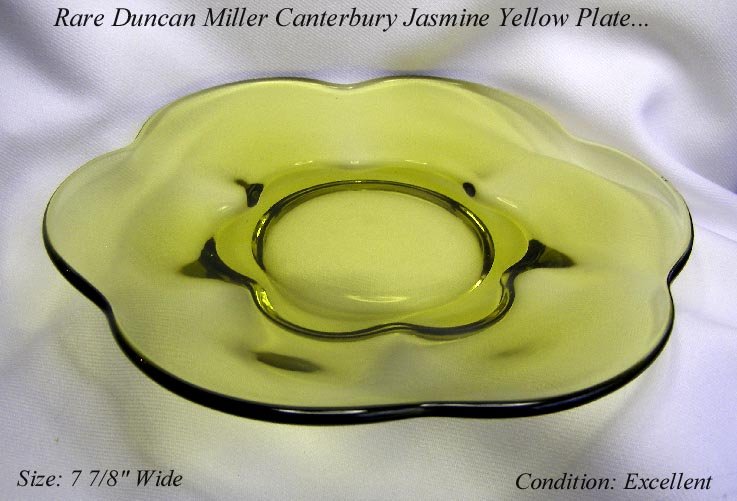 DUNCAN MILLER CANTERBURY #115 JASMINE YELLOW PLATE RARE