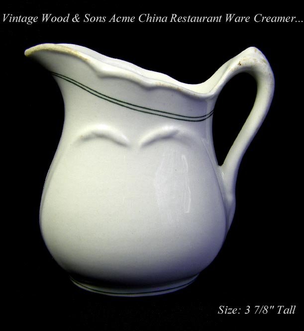 WOOD & SONS ACME RESTAURANT WARE CREAMER ALBERT PICK