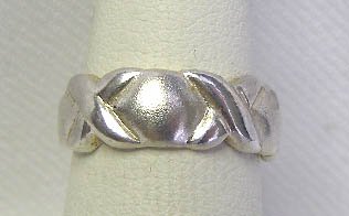 Sterling Silver Hugs & Kisses Xs & Os Ring Sz 6 1/4