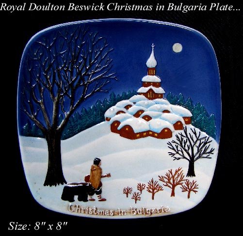 ROYAL DOULTON BESWICK CHRISTMAS IN BULGARIA PLATE 1974