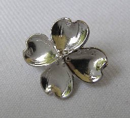Vintage Lang Sterling Silver Dogwood Flower Brooch