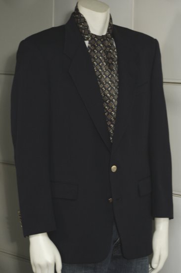 DIOR Jacket Sport Coat Vtg late '70s NAVY Light Wool 40 Mint