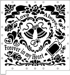 Fiskars 12x12 SCRAPBOSS Embossing Stencil ROMANCE