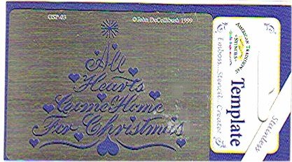 American Traditional Stainless Stencil ALL HEARTS COME HOME FOR CHRISTMAS