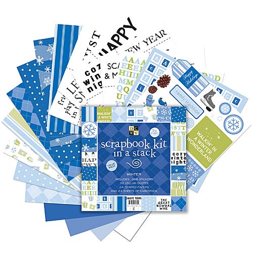 NEW DCWV Winter Scrappbook Kit In A Stack 12 " X 12 "