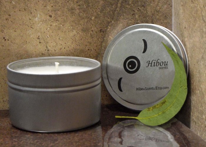 Three Eucalyptus Hibou Candles