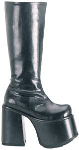 Chopper - Men's Knee High Goth Boot with Platform Heel