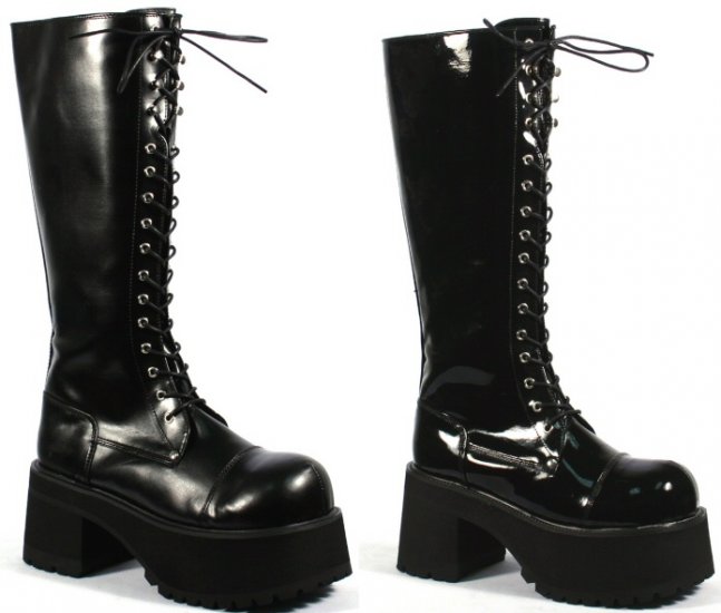 "Ranger" - Men's Lace Up Platform Knee High Boots
