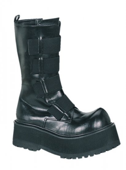 "Combat" - Men's Zipper Boots with Elastic Front Band