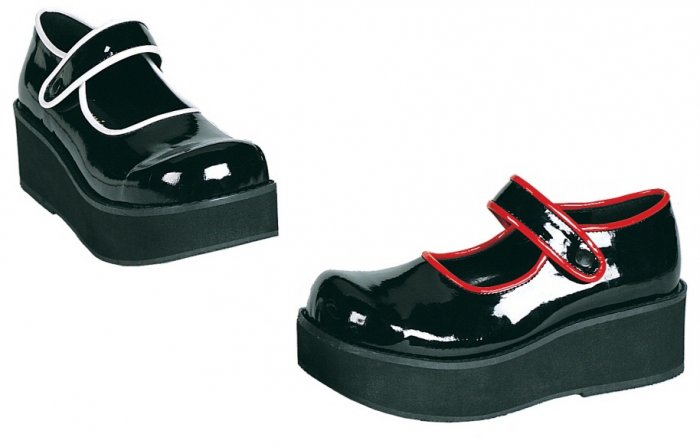"Sprite" - Women's Mary Jane Style Shoes with Contrasting Color Trim