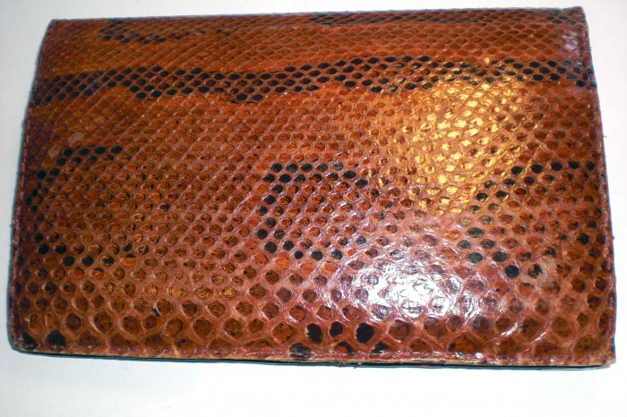 Vintage Snake Skin Brown Clutch/Purse/Handbag! Leather