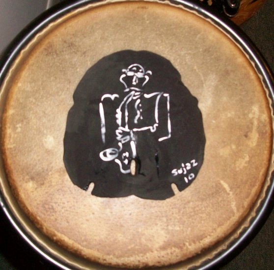 Sax Man Hand Painted Sand Dollar