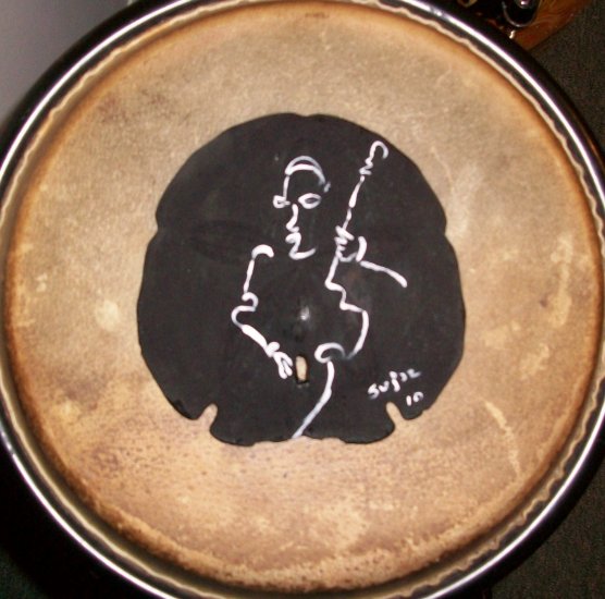 Bass-ically Speaking Hand Painted Sand Dollar