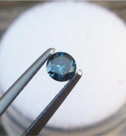 1/4CT Natural Brilliant Round BLUE DIAMOND