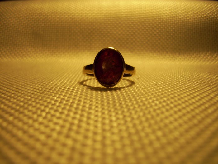 4.94ct Oval Burmese Ruby Handmade Ring