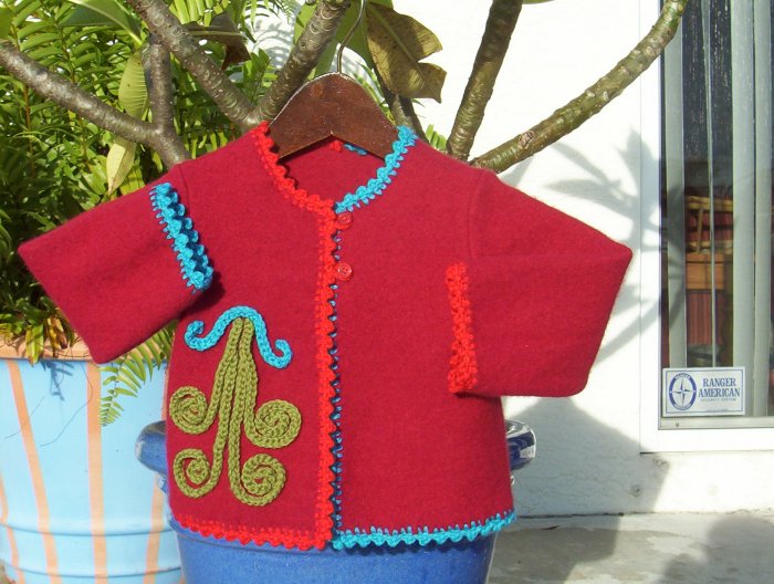 Dressy Wool Felt Sweater