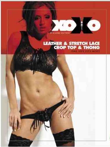 Stretch Lace Crop & Thong Set