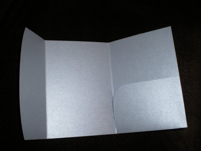 Silver Pocket Fold Invitation Jacket