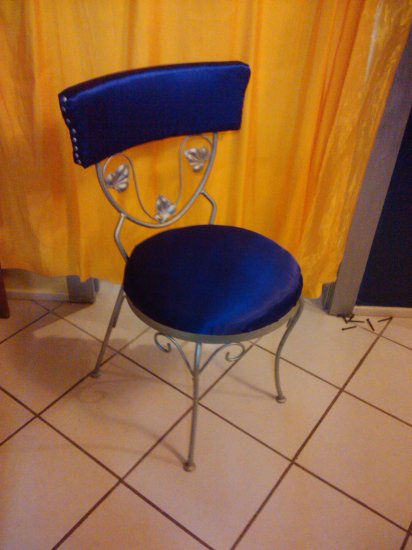 Purple and Silver Chair