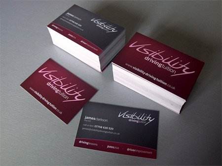 1000 "Slik"Single or Double sided Business Cards