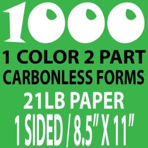1000 8x11 carbonless Forms