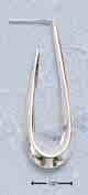 Sterling Silver Long Hoop Earrings