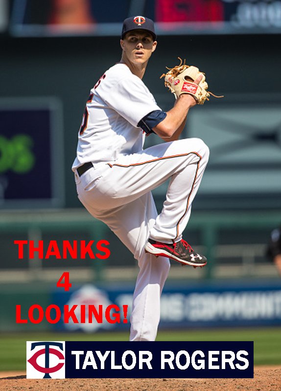 TAYLOR ROGERS 2016 MINNESOTA TWINS BASEBALL CARD