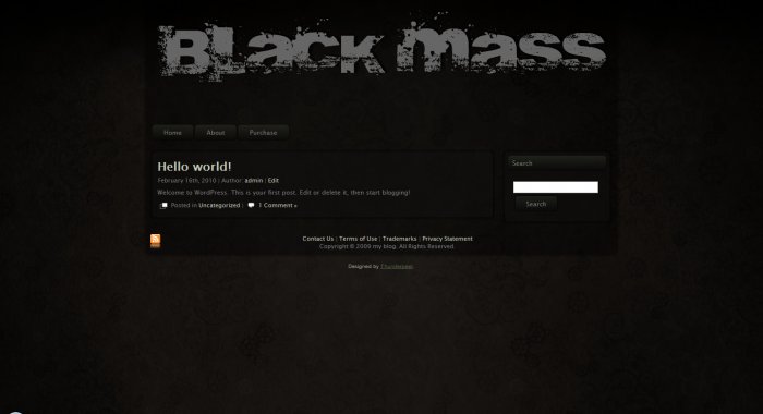 Wordpress Theme - Black Mass