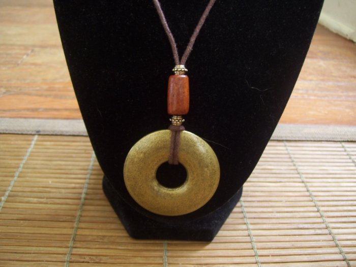 Bronze Open Circle Pendant Necklace