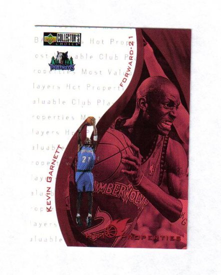 KEVIN GARNETT 97-98 COLLECTORS CHOICE HOT PROPERTIES #371