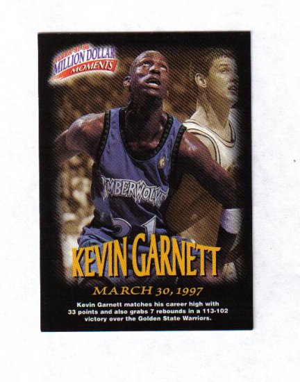 KEVIN GARNETT 97-98 FLEER MILLION DOLLAR MOMENTS #8
