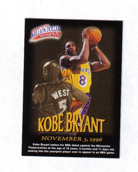 KOBE BRYANT 97-98 FLEER MILLION DOLLAR MOMENTS #31