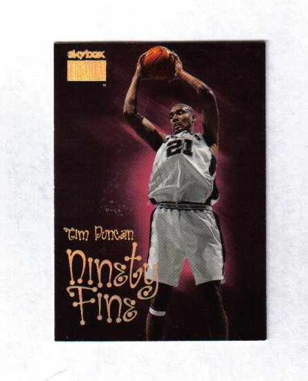 TIM DUNCAN 98-99 SKYBOX PREMIUM NINETY FINE #206