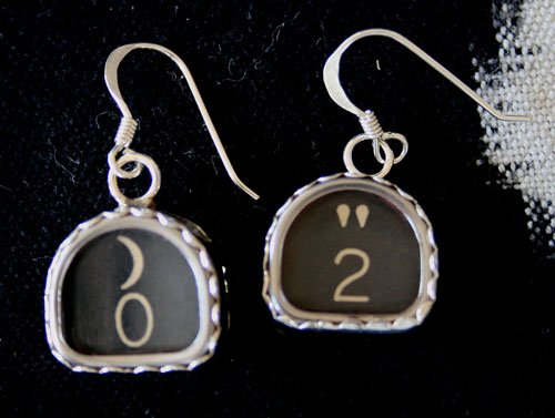 Style TKE Vintage Typewriter Key Earrings