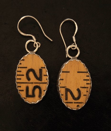 Style RU1 Carpenter's Ruler earrings